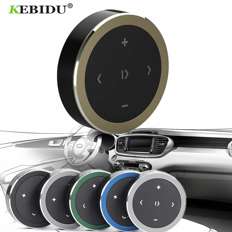 Control remoto inalámbrico Bluetooth para volante Kebidu, reproducción de música MP3 para teléfonos inteligentes Android e iOS, kit de estilo para automóvil