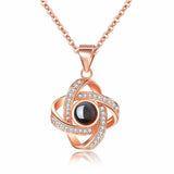 100 languages, I love you necklace, female projection pendant, minimalist forest style internet celebrity jewelry - V.I.P Digital Presence