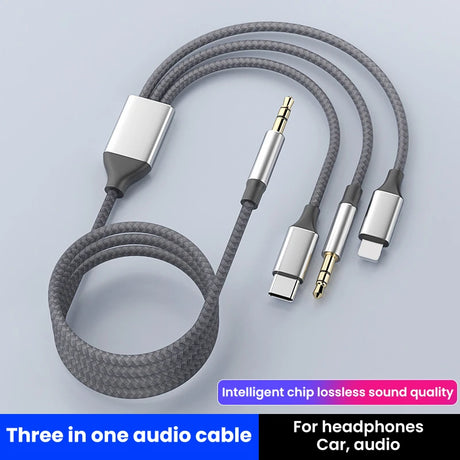 UX audio cable suitable for Apple Type-C three in one audio cable, computer audio two in one connection cable - V.I.P Digital Presence