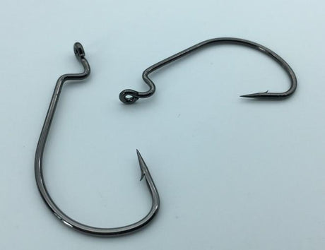 Rompin 20pcs/lot Black Nickel Crank Fishing Hooks High Carbon Steel Worm Sharp Barbed - V.I.P Digital Presence