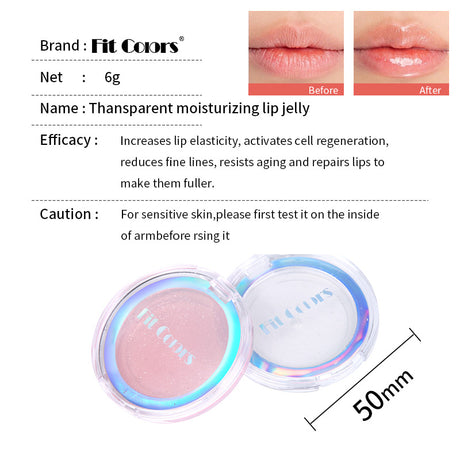 Fit Colors 3-Color Fresh Jelly Lip Mask Lip Mask Transparent Fine Flash Temperature-Controlled Discoloration Moisturizing Lip Jelly Lip Gloss - V.I.P Digital Presence