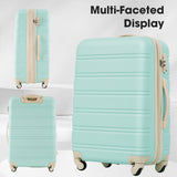 Light Green 3 Piece Luggage Set Hardside Spinner Suitcase with TSA Lock 20" 24' 28" Available