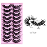 New DD Russian Large Roll Grafting Free False Eyelashes 10 Pairs Of Multi-Layer Thick Cross Mink Like Eyelashes - V.I.P Digital Presence