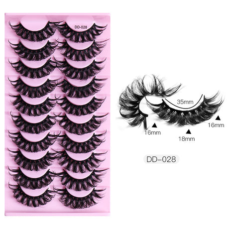 New DD Russian Large Roll Grafting Free False Eyelashes 10 Pairs Of Multi-Layer Thick Cross Mink Like Eyelashes - V.I.P Digital Presence