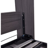 Full Size Murphy Bed with Wardrobe and Drawers, Storage Bed, can be Folded into a Cabinet, Gray - V.I.P Digital Presence