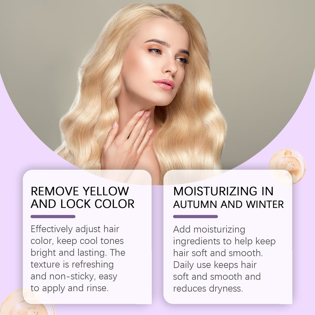 Nourishing Purple Conditioner Hair Care Soft Shine Improve Dry Hair Color Long Lasting Conditioner - V.I.P Digital Presence