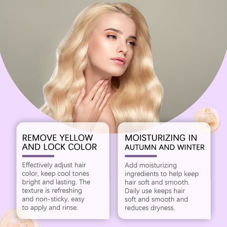 Nourishing Purple Conditioner Hair Care Soft Shine Improve Dry Hair Color Long Lasting Conditioner - V.I.P Digital Presence