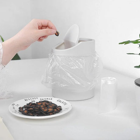 Minimalist plastic desktop trash can household press type with lid miscellaneous bin mini makeup table storage bin - V.I.P Digital Presence