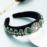 Hair Hoop Heavy Craft Retro Palace Feng Shui Drill Sponge Head Hoop Wide Side Baroque High Skull Top Hair Accessories - V.I.P Digital Presence
