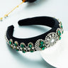 Hair Hoop Heavy Craft Retro Palace Feng Shui Drill Sponge Head Hoop Wide Side Baroque High Skull Top Hair Accessories - V.I.P Digital Presence