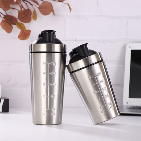 protein shaker bottle 304 stainless steel single layer sports cup shaker with lids and shake ball - V.I.P Digital Presence