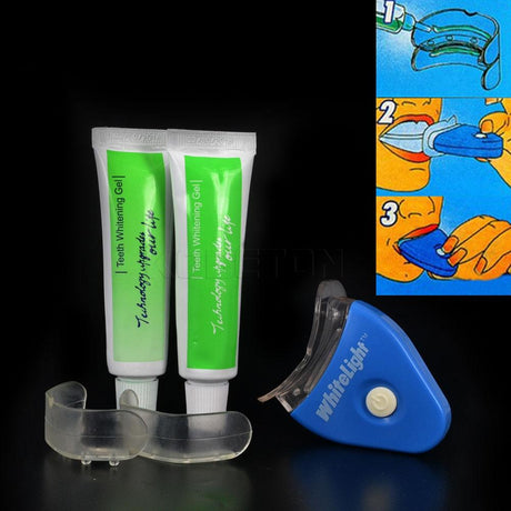 QIC Electric Dental Teeth Whiting Kit Including Battery Original White LED Light Tooth Whiten Toothpaste Gel Whitener Oral Care - V.I.P Digital Presence