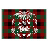 Christmas Tree Elk Printed Meal Mat Christmas Striped Checkered Table Mat White Hemp Western Food Mat - V.I.P Digital Presence