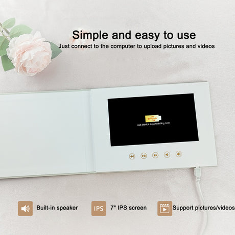 Multi functional commercial wedding video invitation letter linen material video brochure - V.I.P Digital Presence