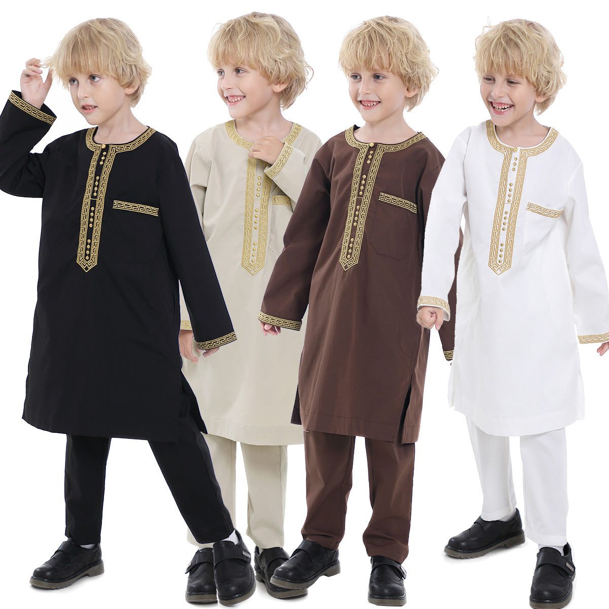 Middle Eastern teenage boy embroidered robe set - V.I.P Digital Presence