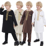 Middle Eastern teenage boy embroidered robe set - V.I.P Digital Presence