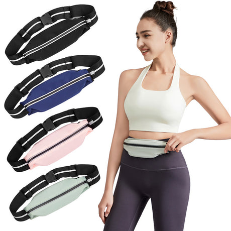 Sports waist packaging, mobile phone, men's and women's outdoor running waist bag, elastic and close fitting storage, waterproof and fashionable, not shaking - V.I.P Digital Presence