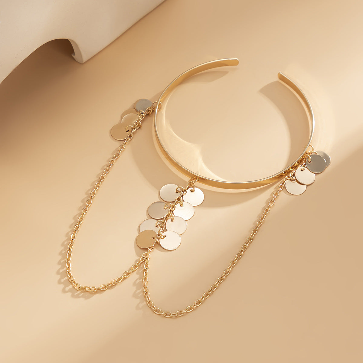 Ethnic style, personalized metal iron chain, arm chain, niche, simple, open-ended arm bracelet, arm ring, female - V.I.P Digital Presence