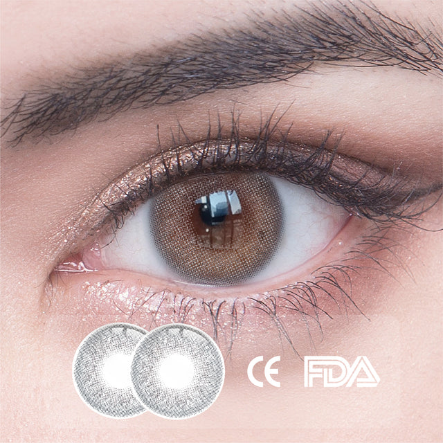 1Pcs FDA Certificate Eyes Beautiful Pupil Colorful Girl Cosplay Contact Lenses GRAY - V.I.P Digital Presence