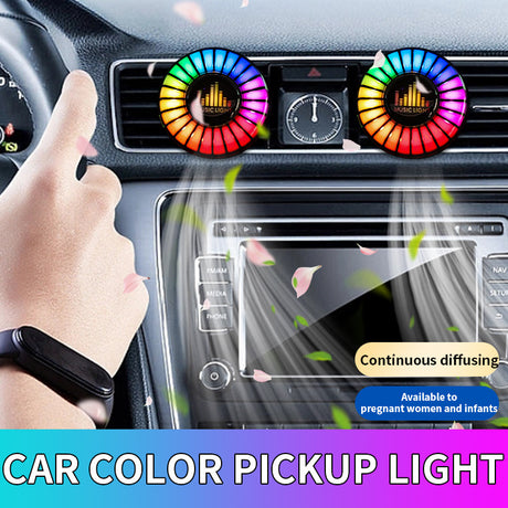 Car aromatherapy air outlet atmosphere light Car sound pickup light Car perfume voice-controlled rhythm light - V.I.P Digital Presence