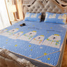 Summer Bed Sheet Ice Silk Mat Soft and Comfortable Latex Mattress Bedding Three-piece Breathable Mat for Comfortable Sleep