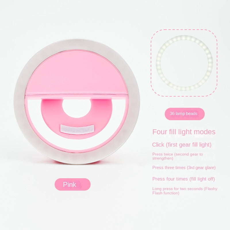 RK-12 Mobile Phone Fill Light Wholesale Live Beauty Selfie Lighting Round Flash Charging LED Fill Light - V.I.P Digital Presence