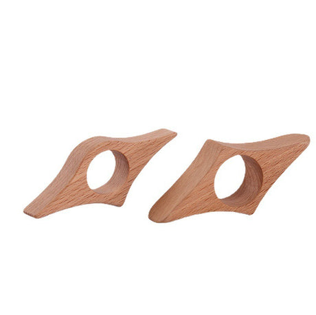 Solid wood book press reading and page pressing finger ring single handed wooden bookmark beech wood book pressing finger buckle - V.I.P Digital Presence