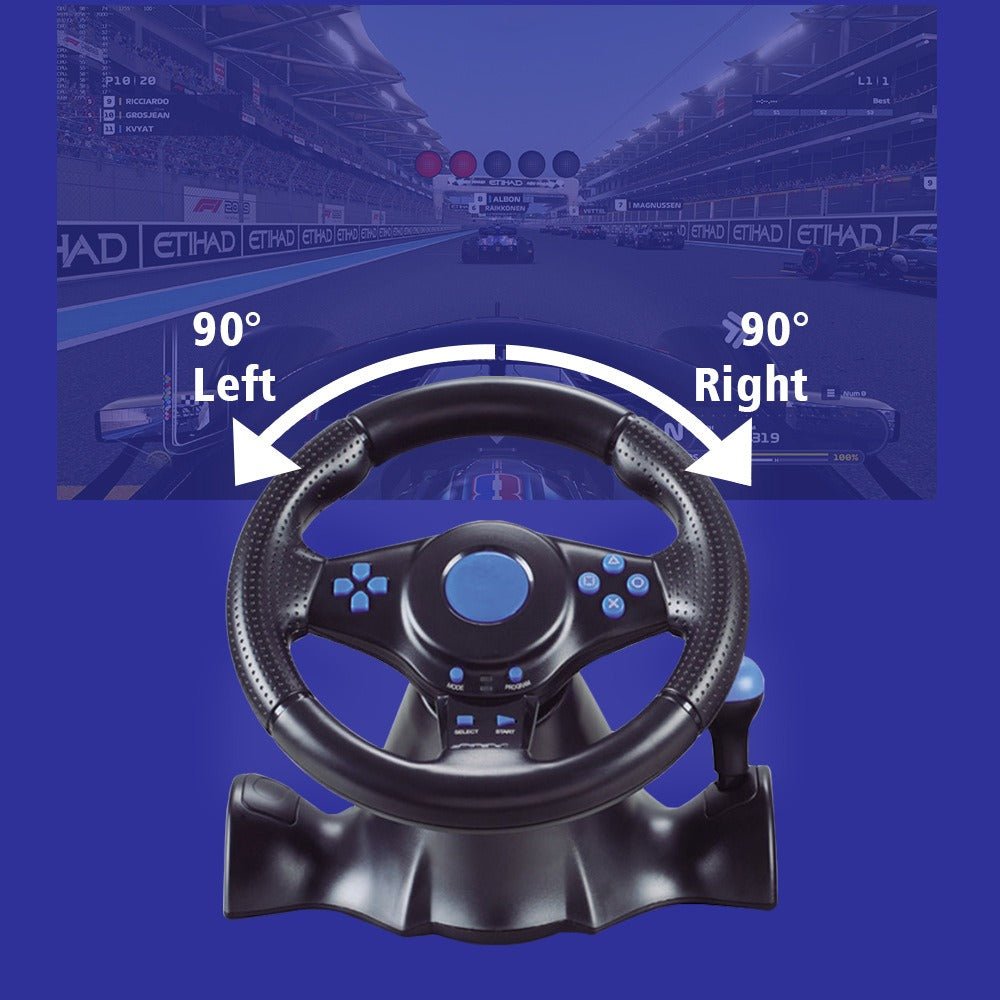 Suitable for Switch/Xbox One/360/PS4/PS2/PS3/PC racing games 7-in-1 steering wheel - V.I.P Digital Presence