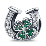 U-shaped Horseshoe Clover Wishing Tree Pendant Copper Silver Plated DIY Jewelry - V.I.P Digital Presence