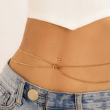 Thin chain belly button waist decoration body chain double-layer metal wind versatile waist chain - V.I.P Digital Presence