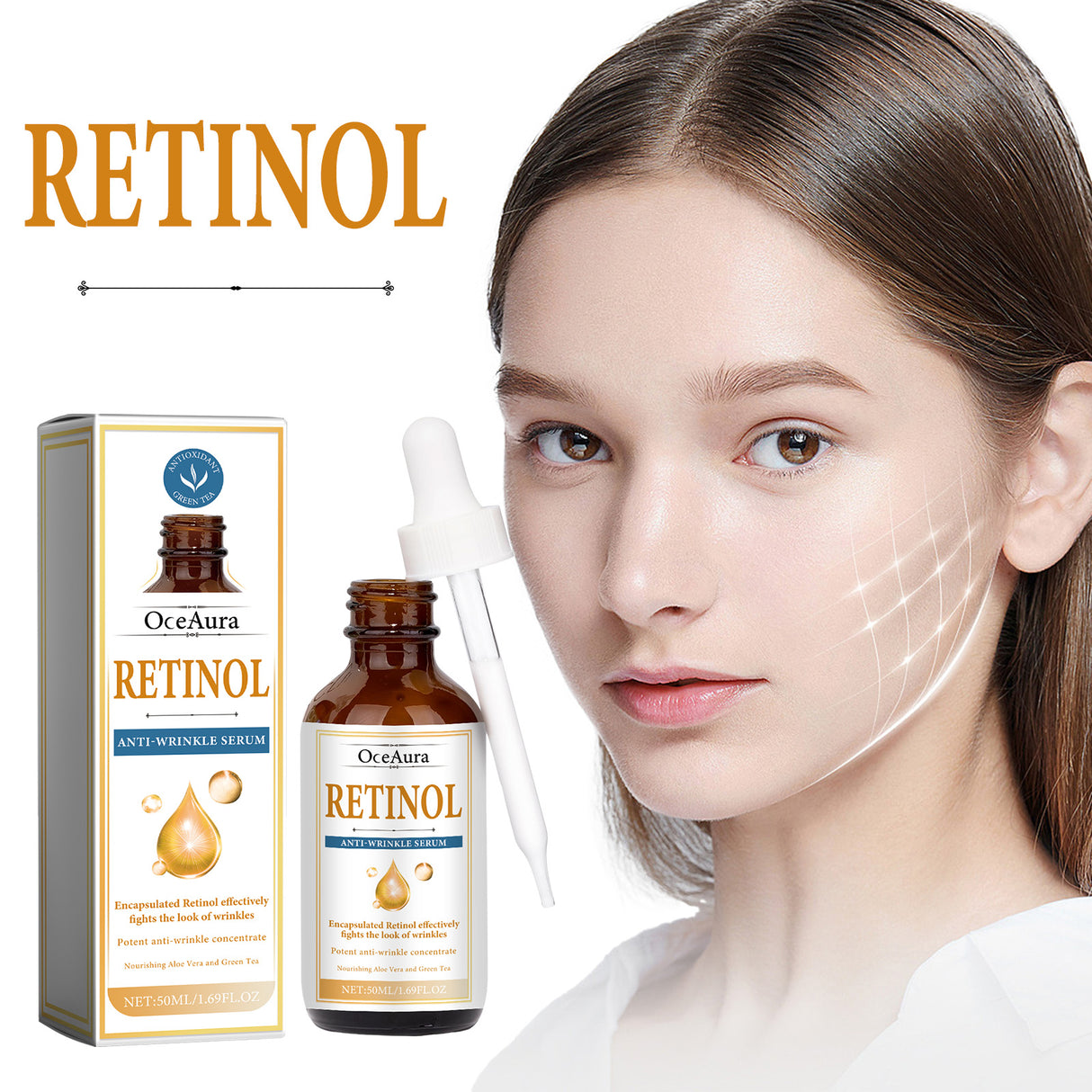 Retinol Anti-Wrinkle Serum, Wrinkles Repair Facial Dull It Moisturizes Shine Bright Skin - V.I.P Digital Presence