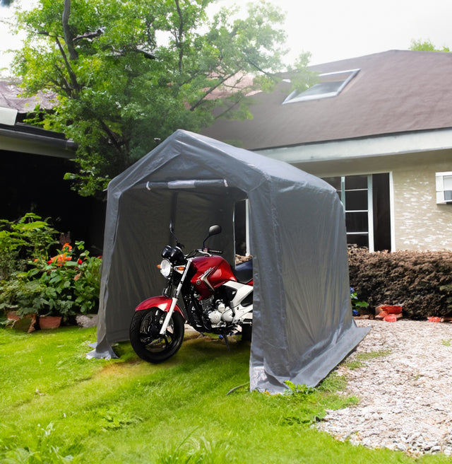 7x12 ft Outdoor Gazebo Portable Storage Shelter Shed with 2 Roll up Zipper Doors & Vents Carport - V.I.P Digital Presence