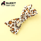5pcs/lot Girls Leopard Fabric Bow Hairpins Soft Bowknot Hair Clips Children Customized Gift Simple Hair Accessories Headwear - V.I.P Digital Presence