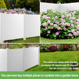 Privacy Fence Panels Kit Air Conditioner Trash Can Enclosure Vinyl white color - V.I.P Digital Presence