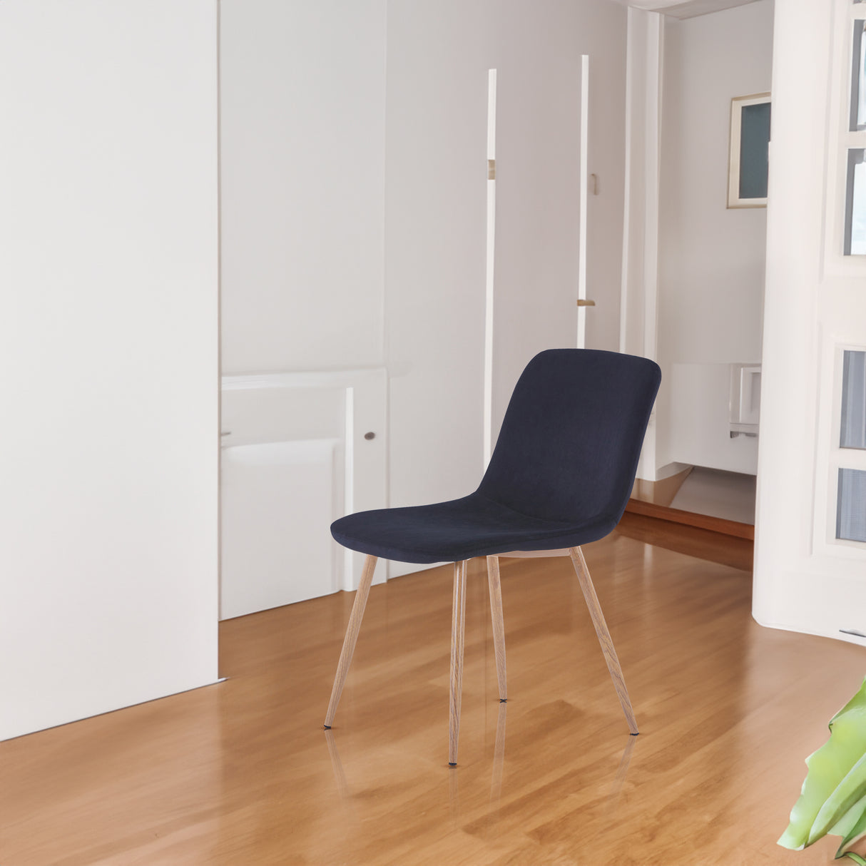 Dining Chair 4PCS（BLACK）Modern style New technology Suitable for restaurants cafes taverns offices