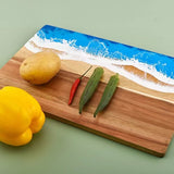 Wood and Resin Cutting Board Ocean Epoxy Resin Serving Cheese Board - V.I.P Digital Presence