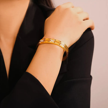 18K Gold-Plated Czech Diamond Bracelet - V.I.P Digital Presence