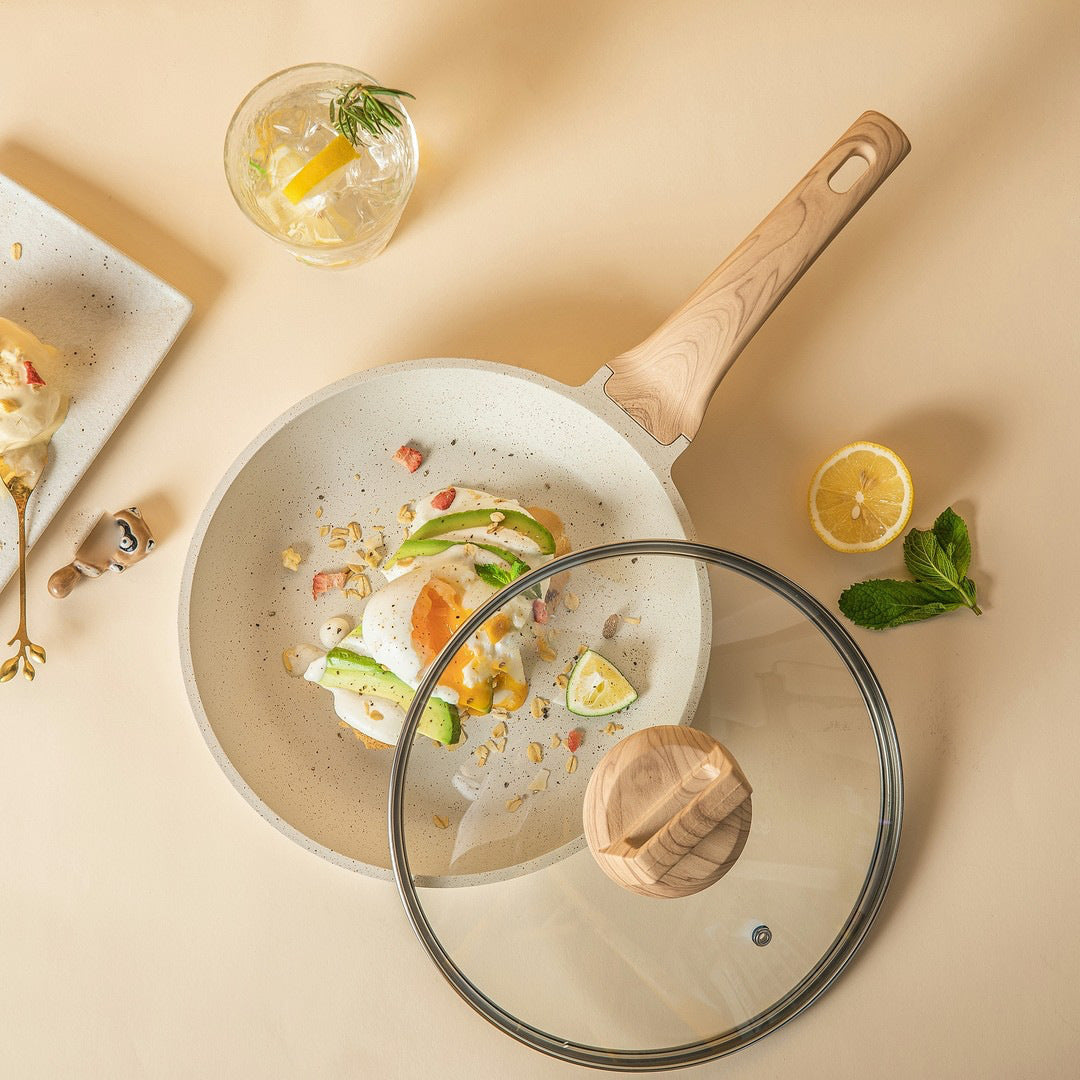 Medical stone non-stick pot soup pot stew pot frying pan wok milk pot frying pan steaming marble granite pot set - V.I.P Digital Presence