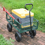 Wagon Cart Garden cart trucks make it easier to transport firewood (green) - V.I.P Digital Presence