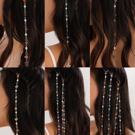 Simple and versatile fashion sense, colorful gravel braided hair with tassel headpiece and hair accessories - V.I.P Digital Presence