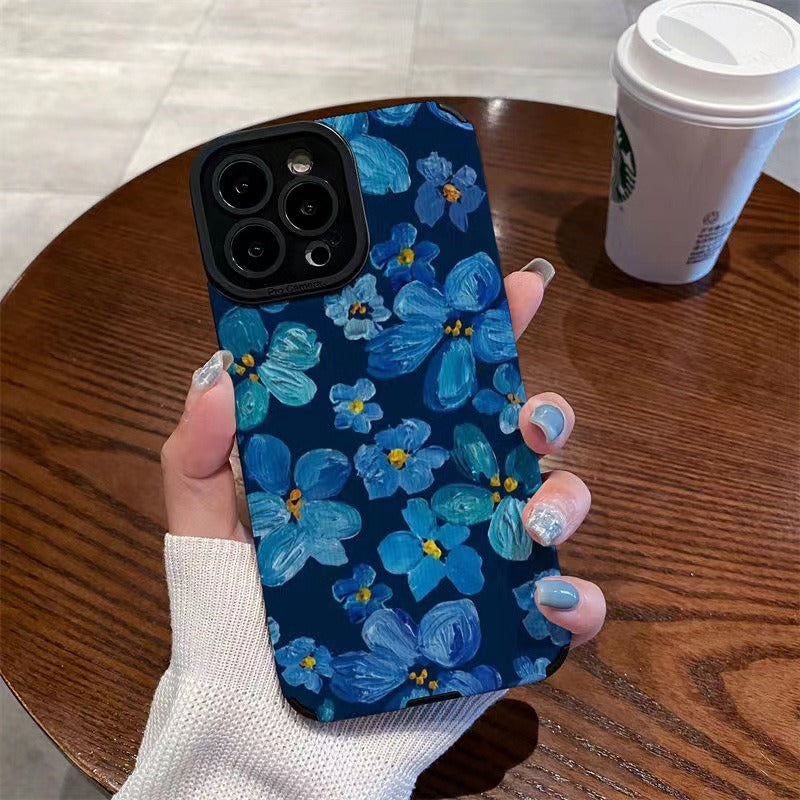 Suitable for Blue Camellia 11pro Apple 14 Phone Case 13 Female iPhone 12 Suitable for 6s/8plus Soft Case - V.I.P Digital Presence