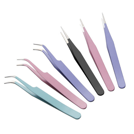English Title Suggestion Adorable Macaron-Colored Tweezers for Handmade Notebooks, Goo Card Sticker Tools, Bent and Poi - V.I.P Digital Presence
