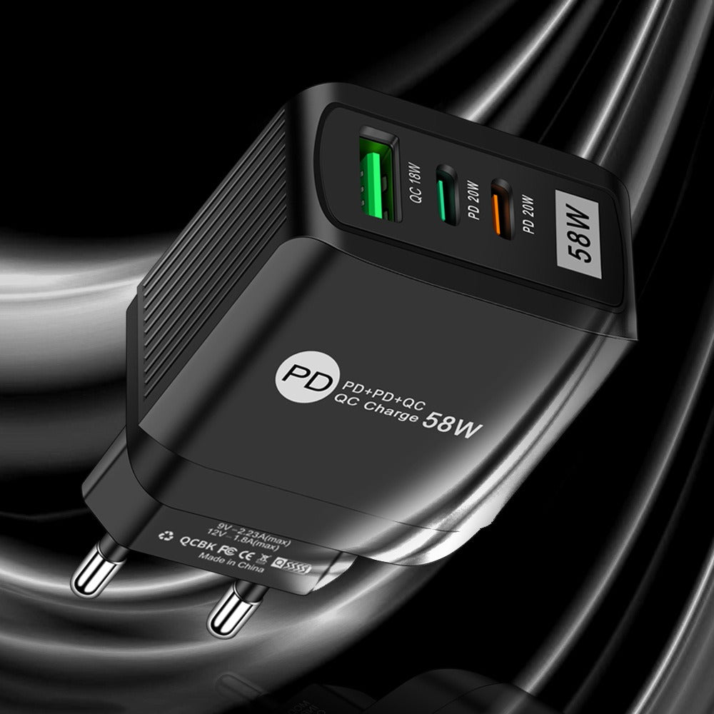 Luminous 58W dual fast charging 2PD+QC3.0 USB fast charging mobile phone charger - V.I.P Digital Presence