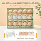 Large-capacity fridge egg storage, portable multi-layer tray, auto-open/close holder - V.I.P Digital Presence