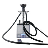 Acrylic hookah set with LED light square double tube hookah finished accessories - V.I.P Digital Presence