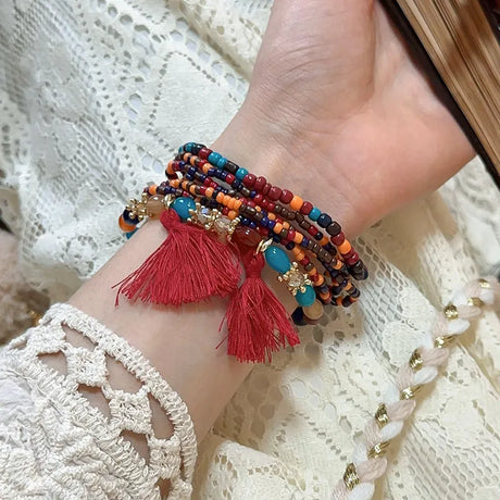 Tassel Rice Bead Bracelet - V.I.P Digital Presence