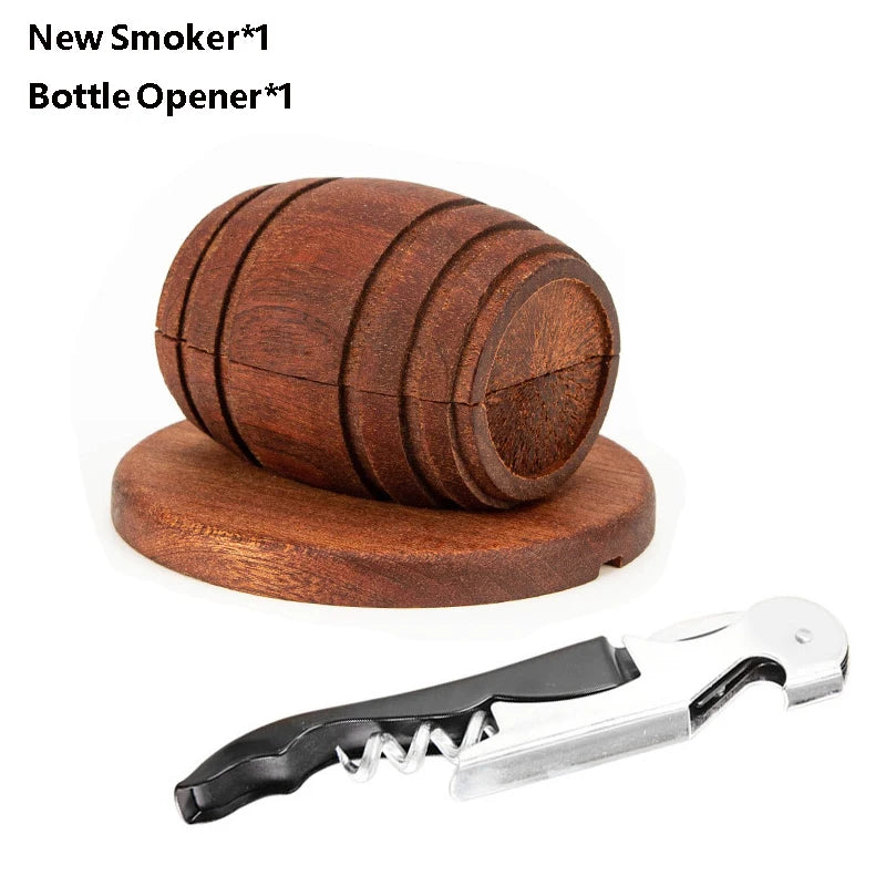 New Barrel Cocktail Smoking Kit with Wood Chips 4 Flavors Old Fashioned Drink Smoker Infuser for Bar Drinks Kitchen - V.I.P Digital Presence
