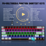 New 68 key RGB luminous esports game with blue and red axis mechanical keyboard laptop MAC 60% - V.I.P Digital Presence