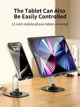 Multi-Function Folding Lift Lazy Mobile Phone Stand 360° Rotating Live Stand Aluminum Mobile Phone Tablet Desktop Stand - V.I.P Digital Presence