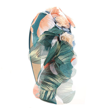 Fashionable leopard print fabric flower headband - V.I.P Digital Presence